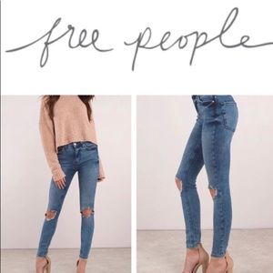 NWT Free People busted knee jeans